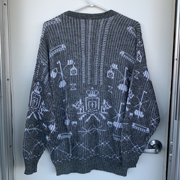 Men’s retro knit Asphalt sweater - Picture 2 of 4